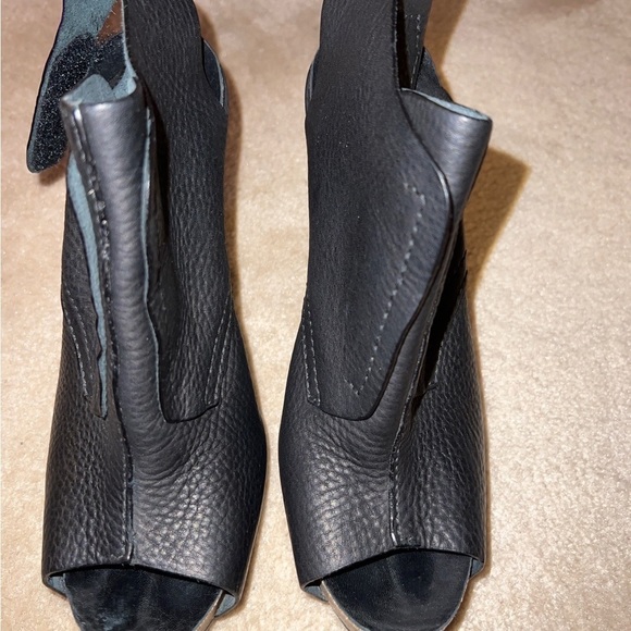 Pedro GARCIA BIKER CORE LEATHER PEEP TOE SLINGBACK BOOTIES - SIZE 40 - Picture 3 of 6